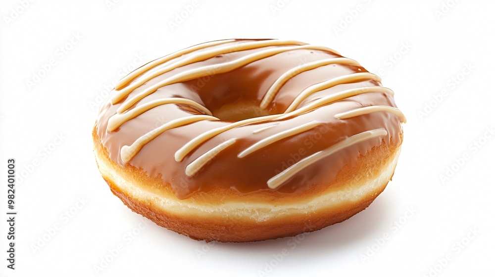 Delicious Glazed Donut with Creamy Topping