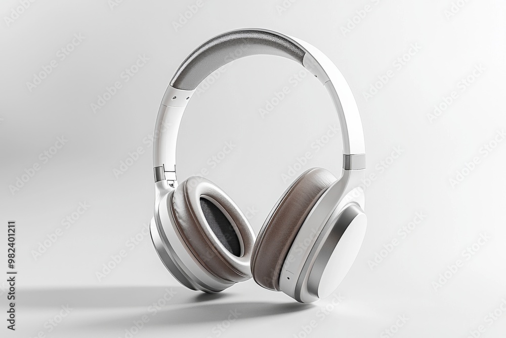 Modern Wireless Headphone Mockup Isolated created with Generative AI Modern Wireless Headphone Mockup Isolated created with Generative AI