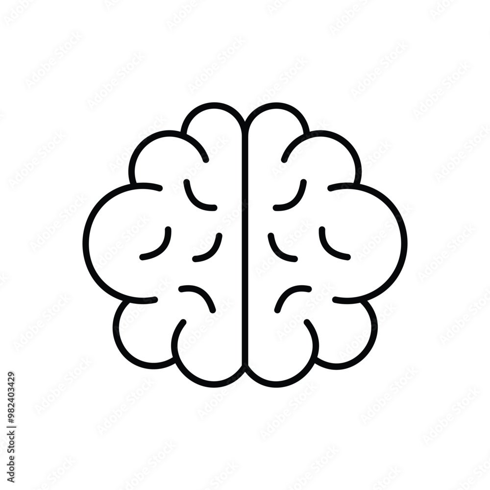 Brain vector icon stock illustration Brain vector icon stock illustration