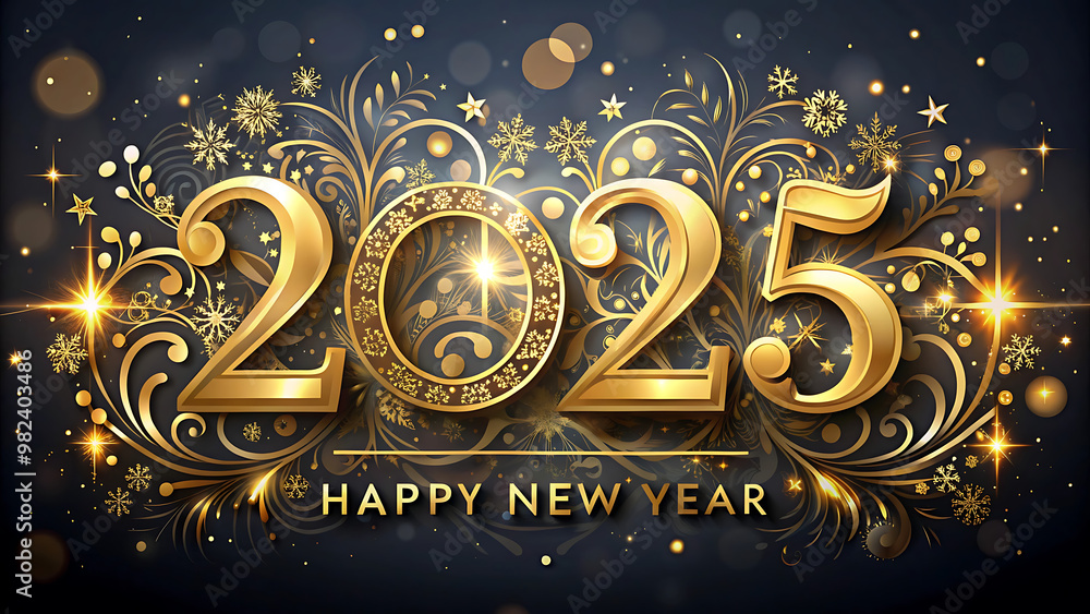 Happy New Year 2025. Creative Design element. Artistic Text Happy New Year 2025 written sparkling sparklers isolated on black background. Beautiful overlay template for holiday greeting card, flyer
Happy New Year 2025. Creative Design element. Artistic Text Happy New Year 2025 written sparkling sparklers isolated on black background. Beautiful overlay template for holiday greeting card, flyer
