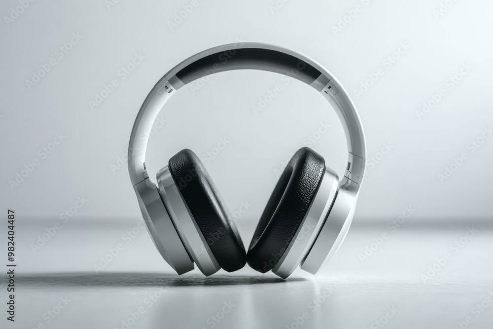 Modern Wireless Headphone Mockup Isolated created with Generative AI Modern Wireless Headphone Mockup Isolated created with Generative AI