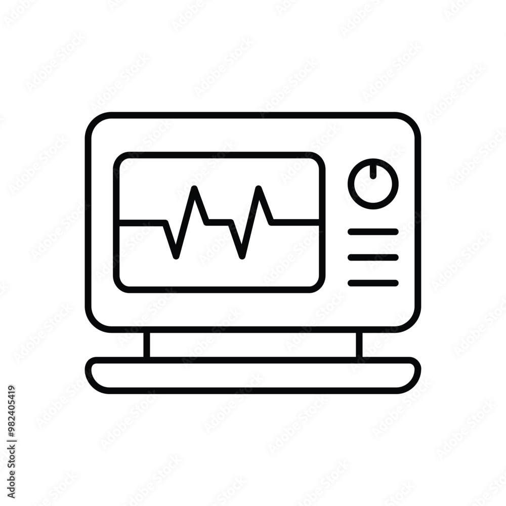 ECG/EKG Line vector icon stock illustration ECG/EKG Line vector icon stock illustration