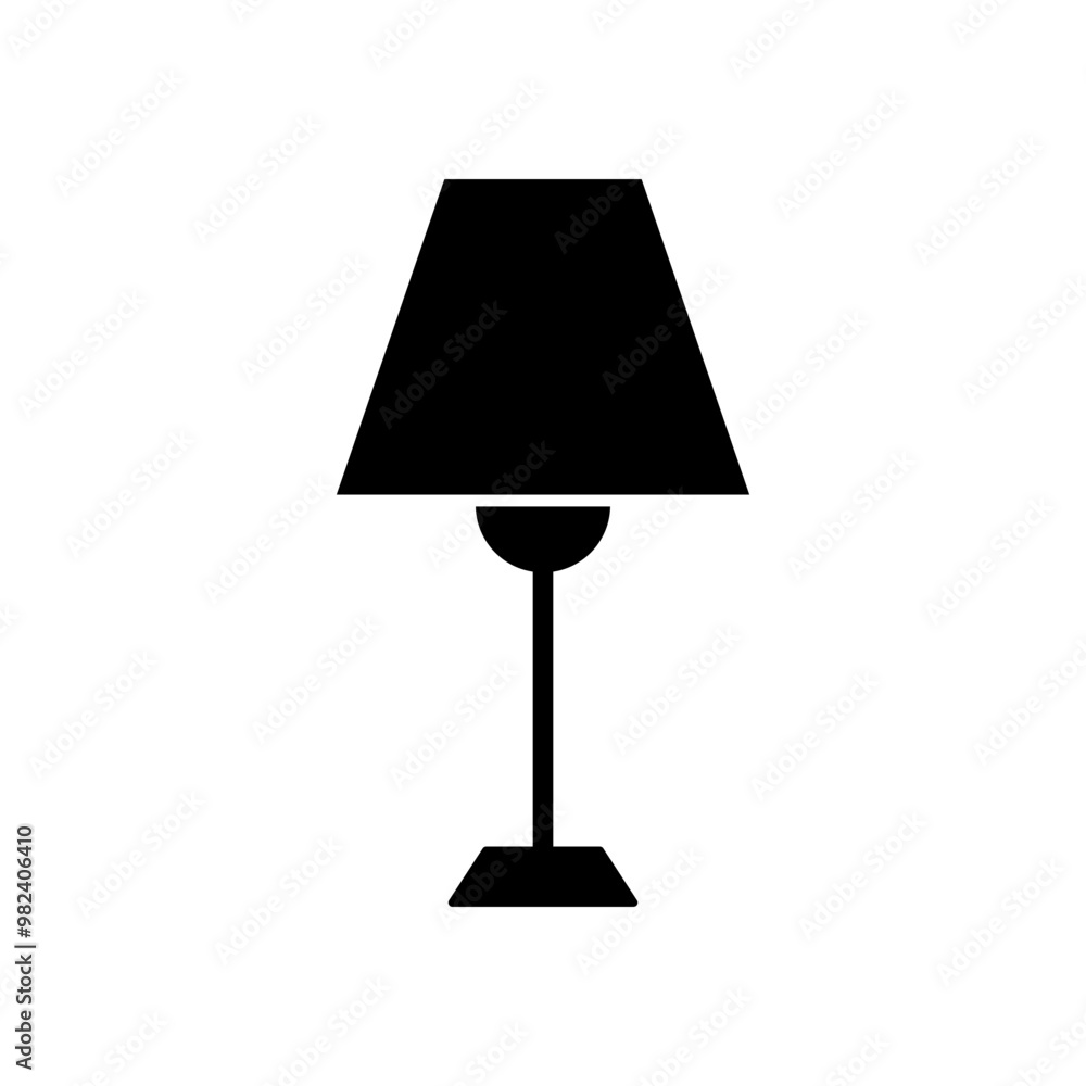 Black table lamp icon Black table lamp icon