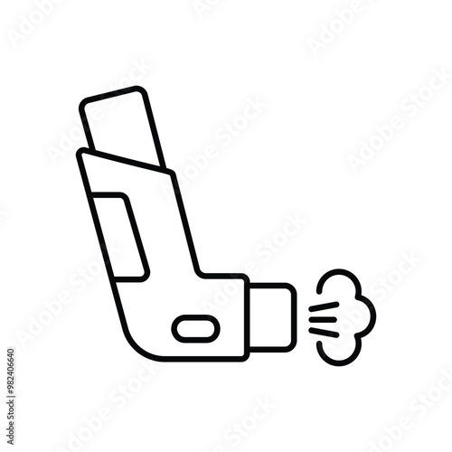 Inhaler vector icon stock illustration