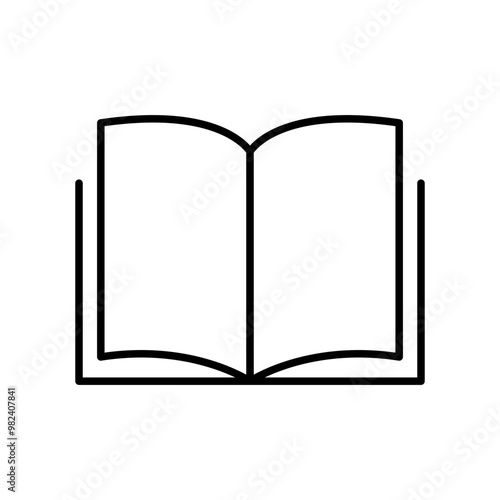 Transparent open book icon