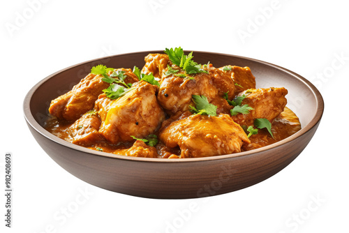 Chicken curry on a plate