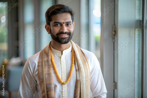 Indian Man in Traditional Dhoti 