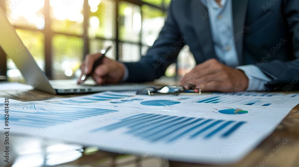 CEO Reviewing Company Performance in Executive Meeting CEO Reviewing Company Performance in Executive Meeting