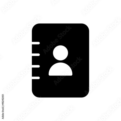 Simple contact book icon