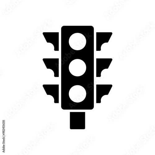 Isolated stoplight icon