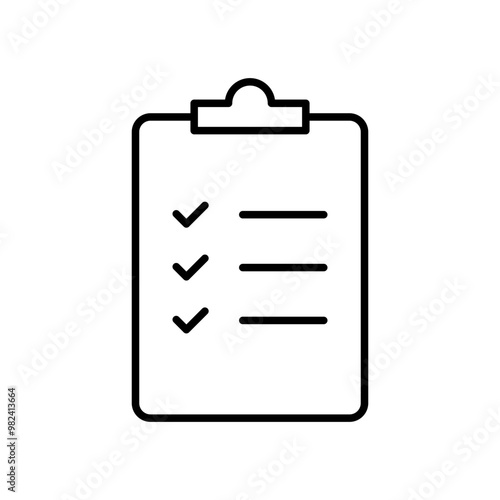 Clipboard with checklist icon