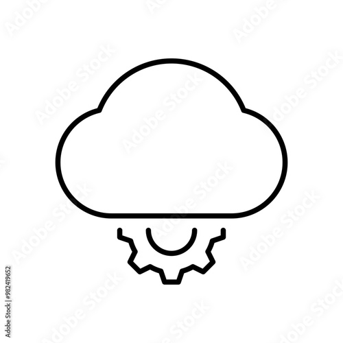 Cloud with gearwheel icon