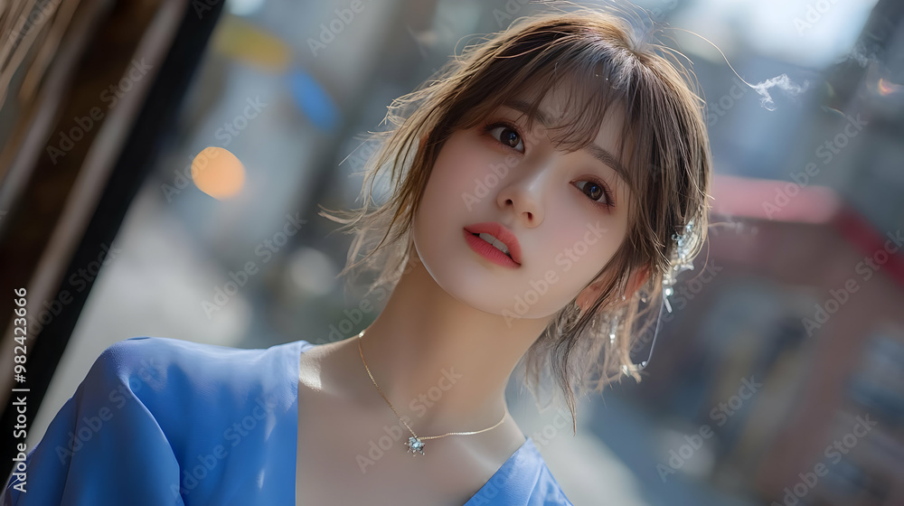 Beautiful Woman in Blue Dress Beautiful Woman in Blue Dress