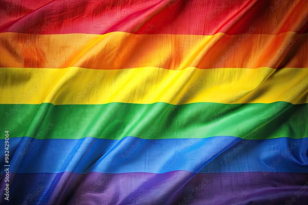 A kaleidoscope of colors, the flag unfurls with orange, yellow, and white stripes, followed by emerald green, turquoise, indigo, and violet hues. A kaleidoscope of colors, the flag unfurls with orange, yellow, and white stripes, followed by emerald green, turquoise, indigo, and violet hues.