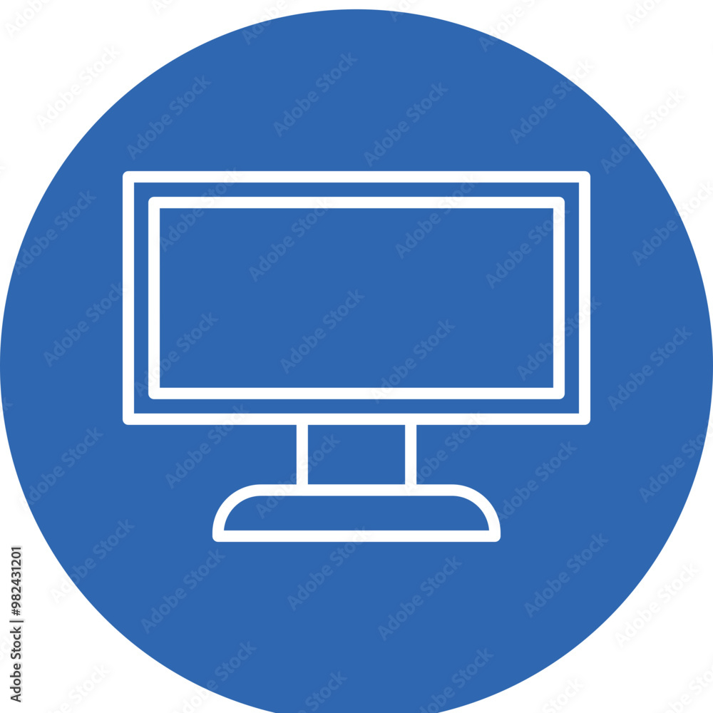 Monitor line circle icon Monitor line circle icon