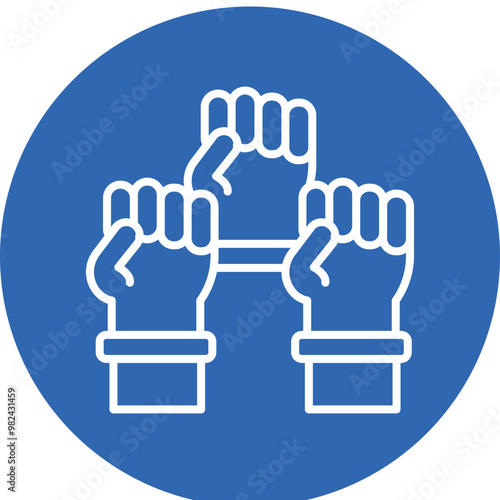 Protest line circle icon