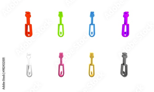 Colorful Screwdriver icon isolated on white background. Service tool symbol. Minimalism concept. 3D render illustration