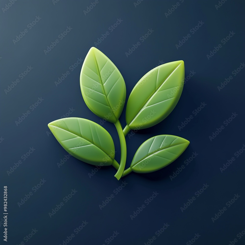 3D Icon: Initiative for Reducing Carbon Footprint Illustration Logo 3D Icon: Initiative for Reducing Carbon Footprint Illustration Logo
