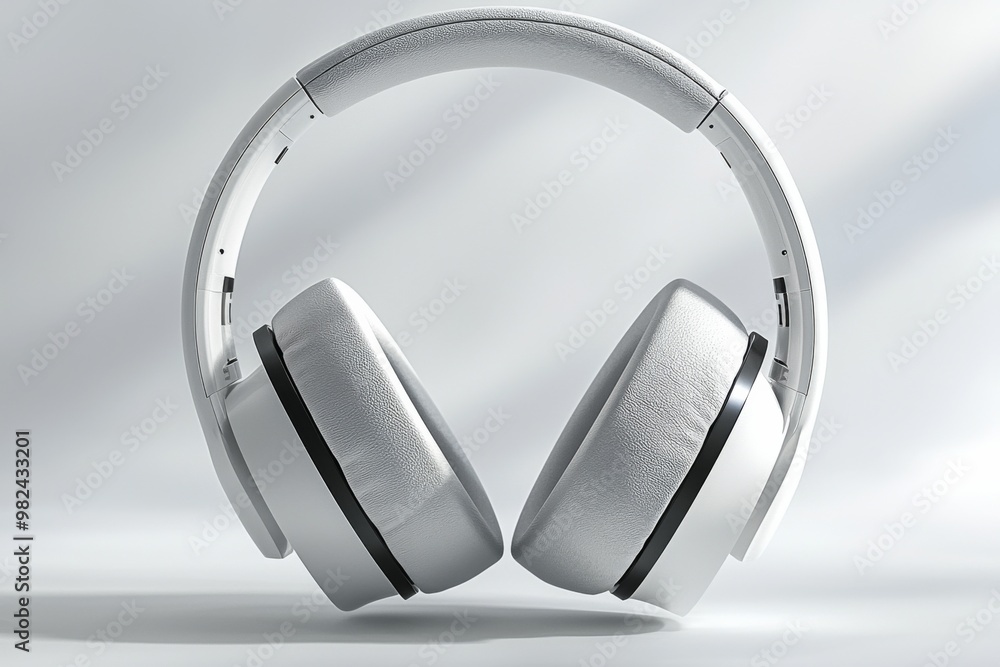 Modern Wireless Headphone Mockup Isolated created with Generative AI Modern Wireless Headphone Mockup Isolated created with Generative AI