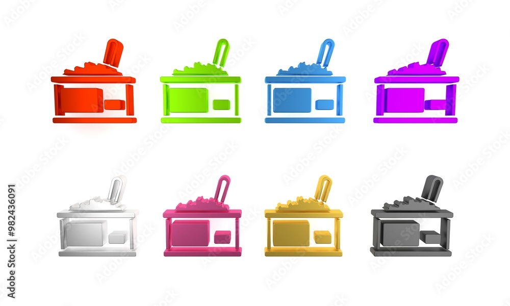 Colorful Tin can with caviar icon isolated on white background. Minimalism concept. 3D render illustration Colorful Tin can with caviar icon isolated on white background. Minimalism concept. 3D render illustration