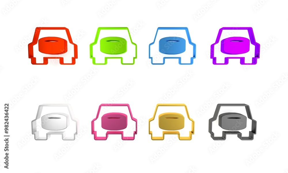Colorful Spare wheel in the car icon isolated on white background. Process of replacing the wheel. Storage location of the spare wheel in the trunk. Minimalism concept. 3D render illustration Colorful Spare wheel in the car icon isolated on white background. Process of replacing the wheel. Storage location of the spare wheel in the trunk. Minimalism concept. 3D render illustration
