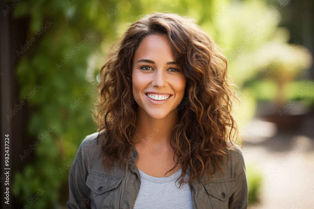 A beautiful young woman smiling outdoors. Portrait of a young woman A beautiful young woman smiling outdoors. Portrait of a young woman