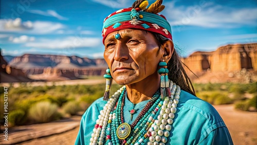 As a Hopi man, I wear turquoise and handmade beads to remind me of my ancestral heritage and the beauty of the desert sunrise.