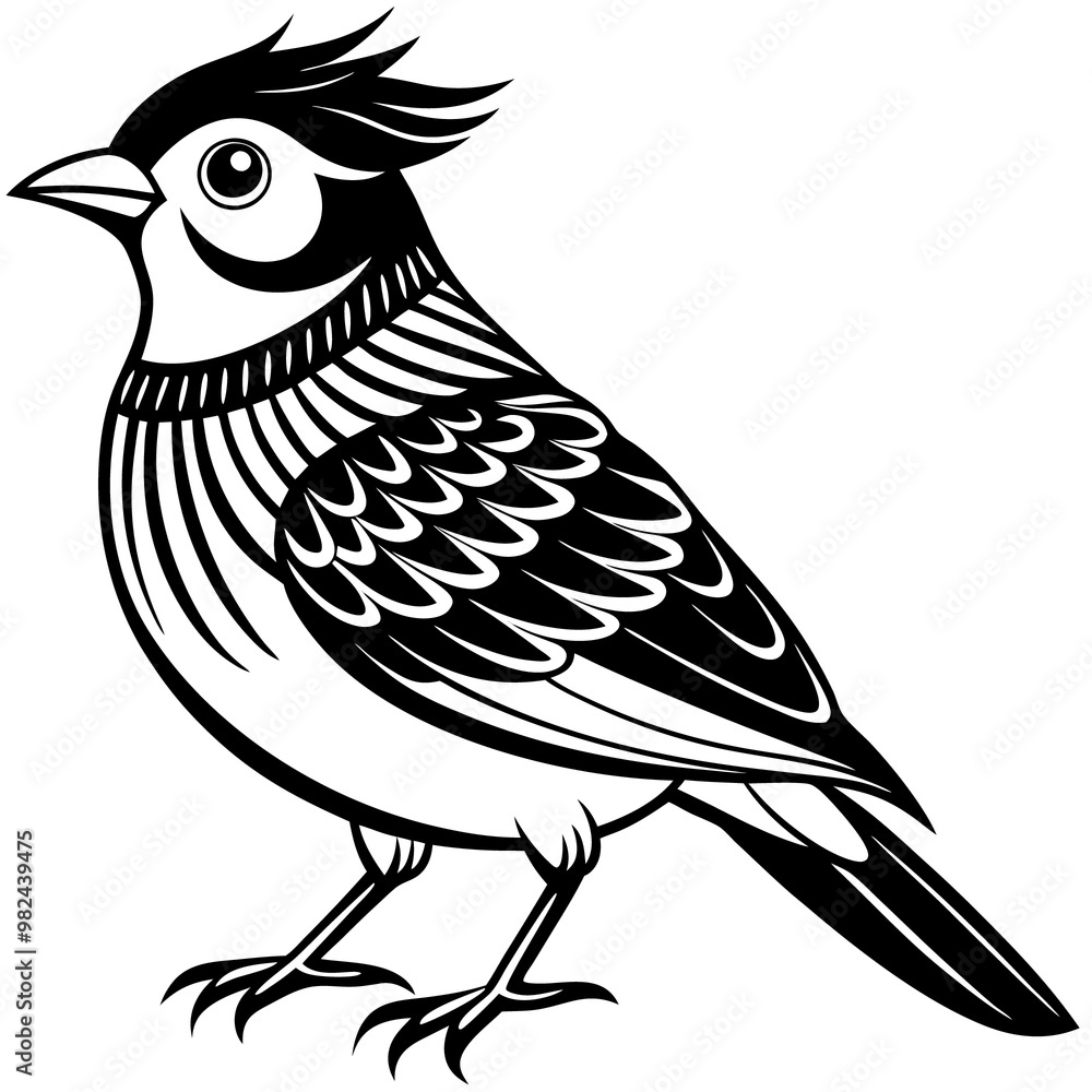 Obraz premium A bird silhouette vector with white background .