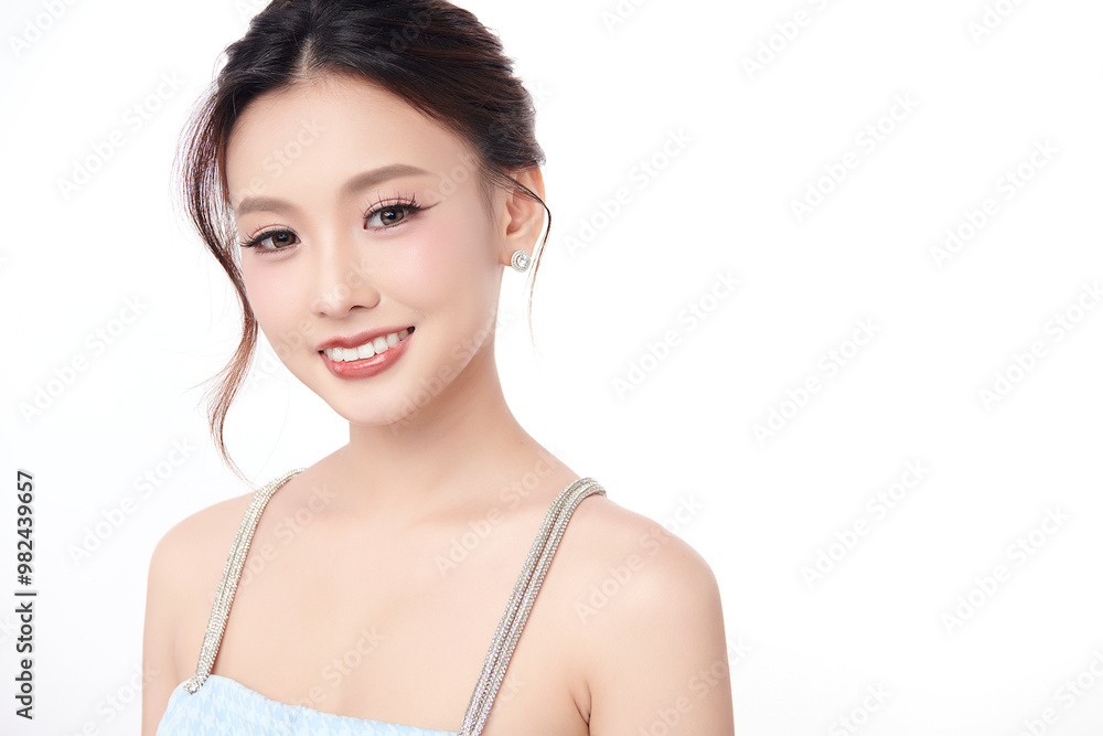 Beautiful young asian woman with clean fresh skin on white background, Face care, Facial treatment, Cosmetology, beauty and spa, Asian women portrait. Beautiful young asian woman with clean fresh skin on white background, Face care, Facial treatment, Cosmetology, beauty and spa, Asian women portrait.