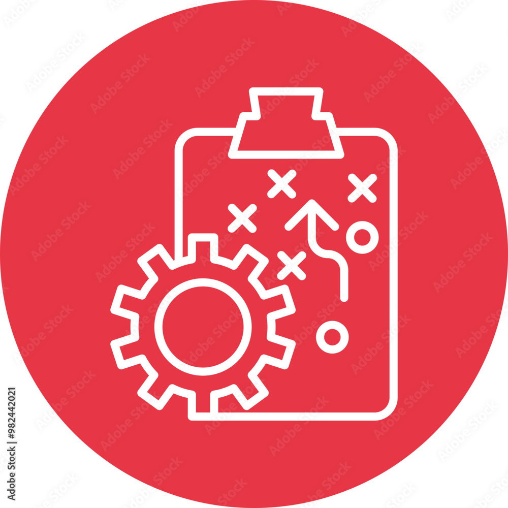 Strategy Planning line circle icon Strategy Planning line circle icon
