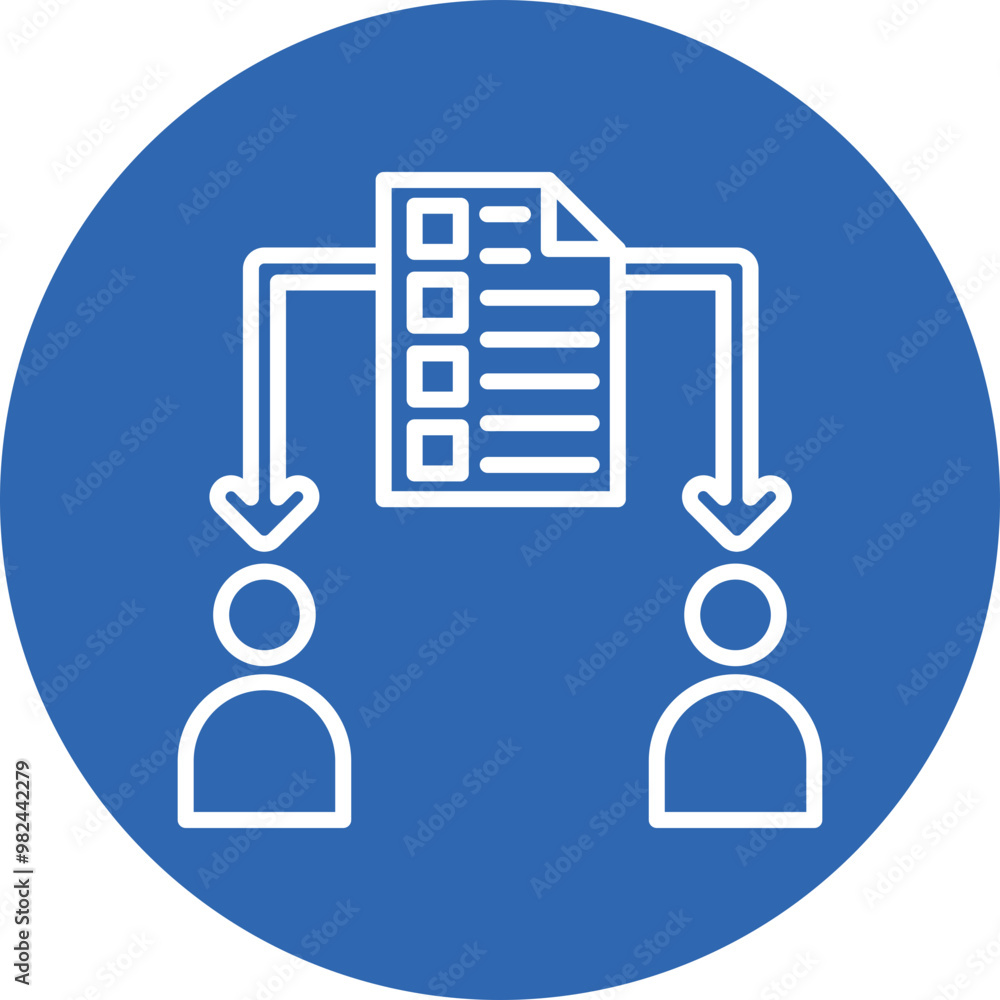 Task Allocation line circle icon