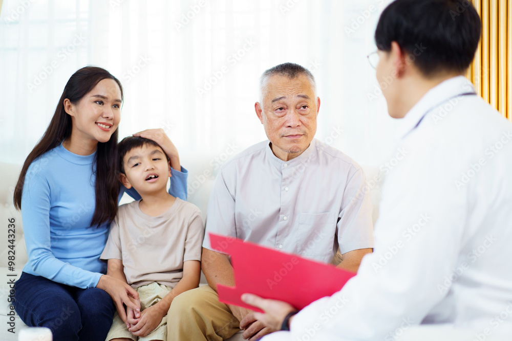 Senior adult male patient having an annual health check with doctor. Senior adult male patient having an annual health check with doctor.