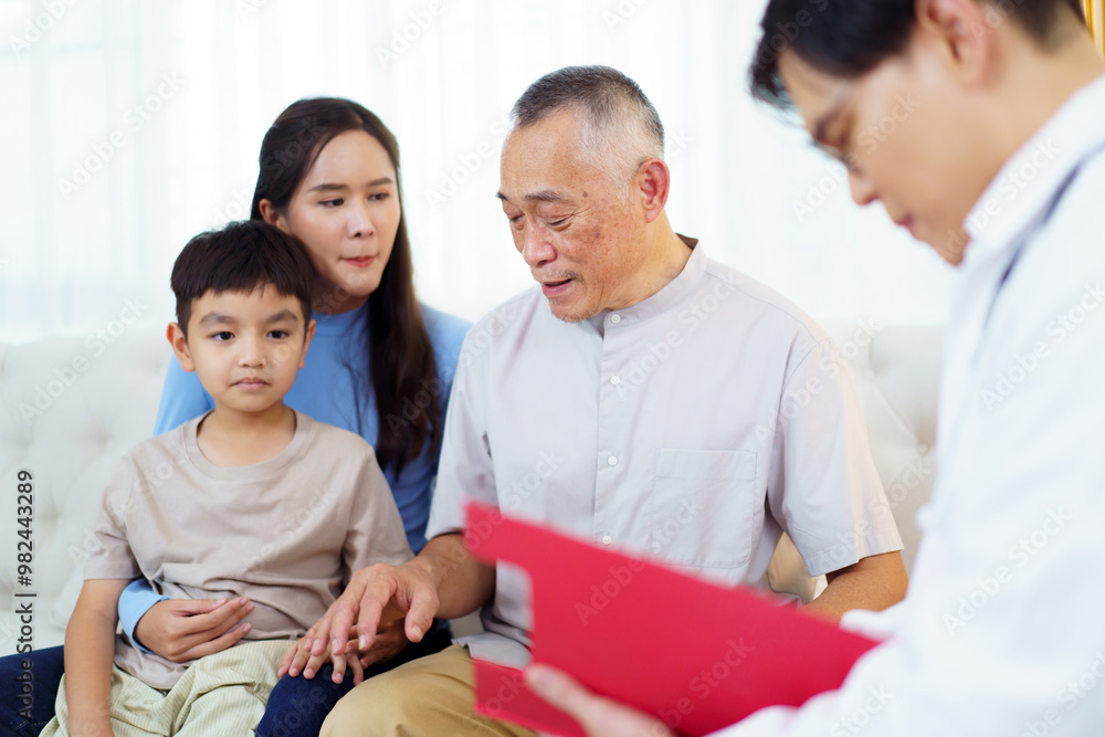 Senior adult male patient having an annual health check with doctor. Senior adult male patient having an annual health check with doctor.