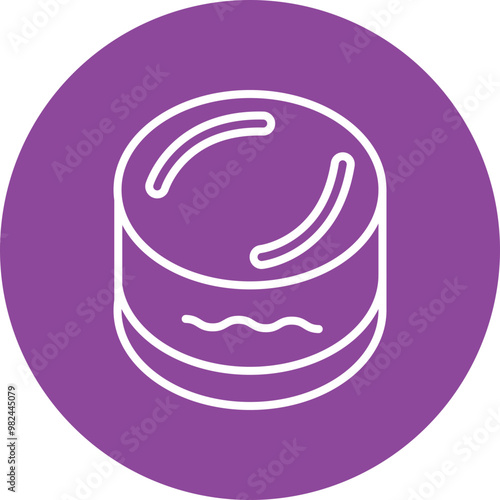 Cheesecake line circle icon