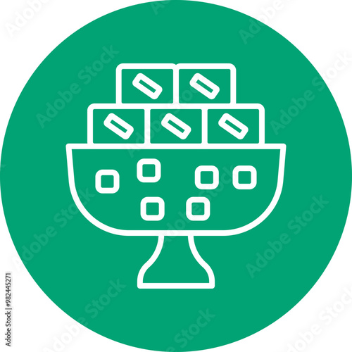 Fudge line circle icon