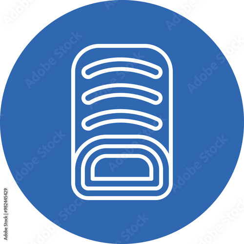 Swiss Roll line circle icon