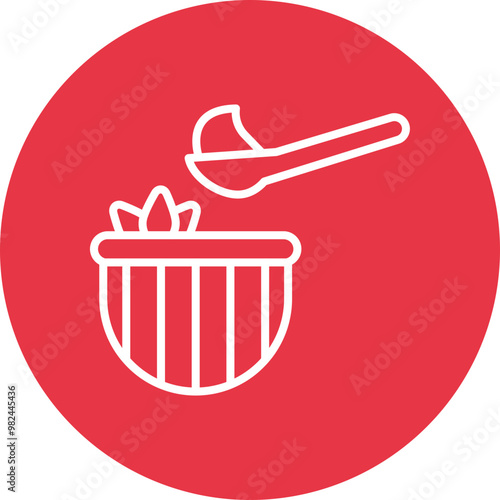 Crème Brûlée line circle icon