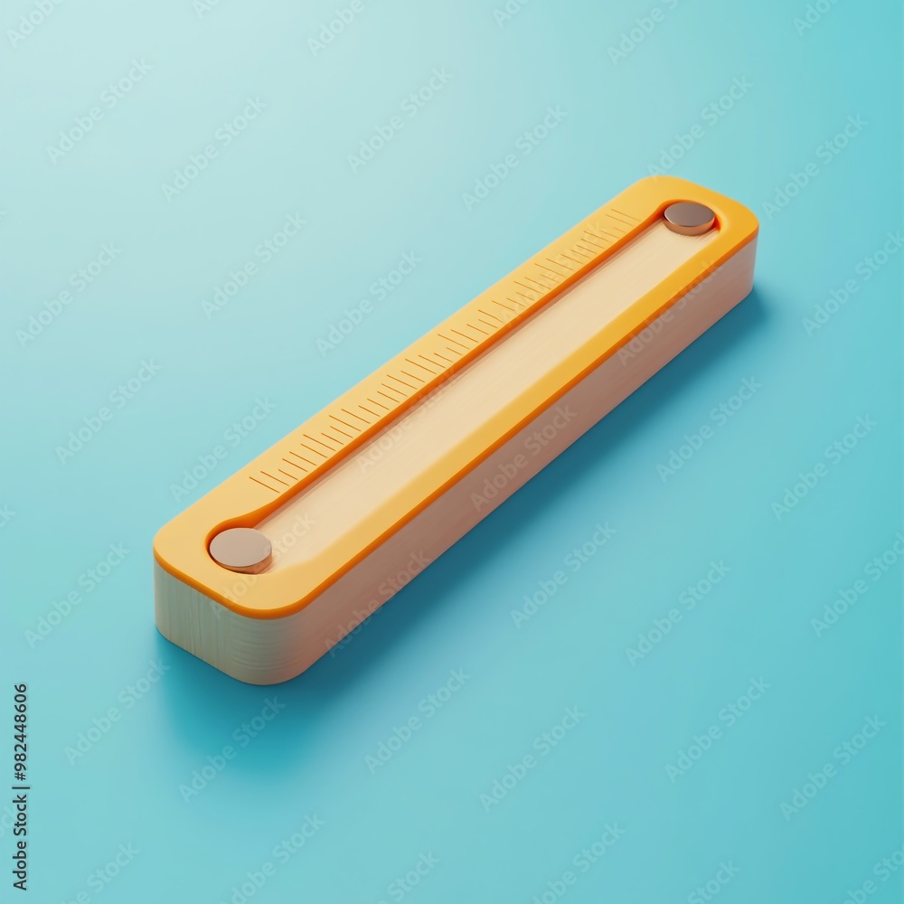 3D Icon: Measurement Ruler for Drawing and Crafts Illustration Logo 3D Icon: Measurement Ruler for Drawing and Crafts Illustration Logo