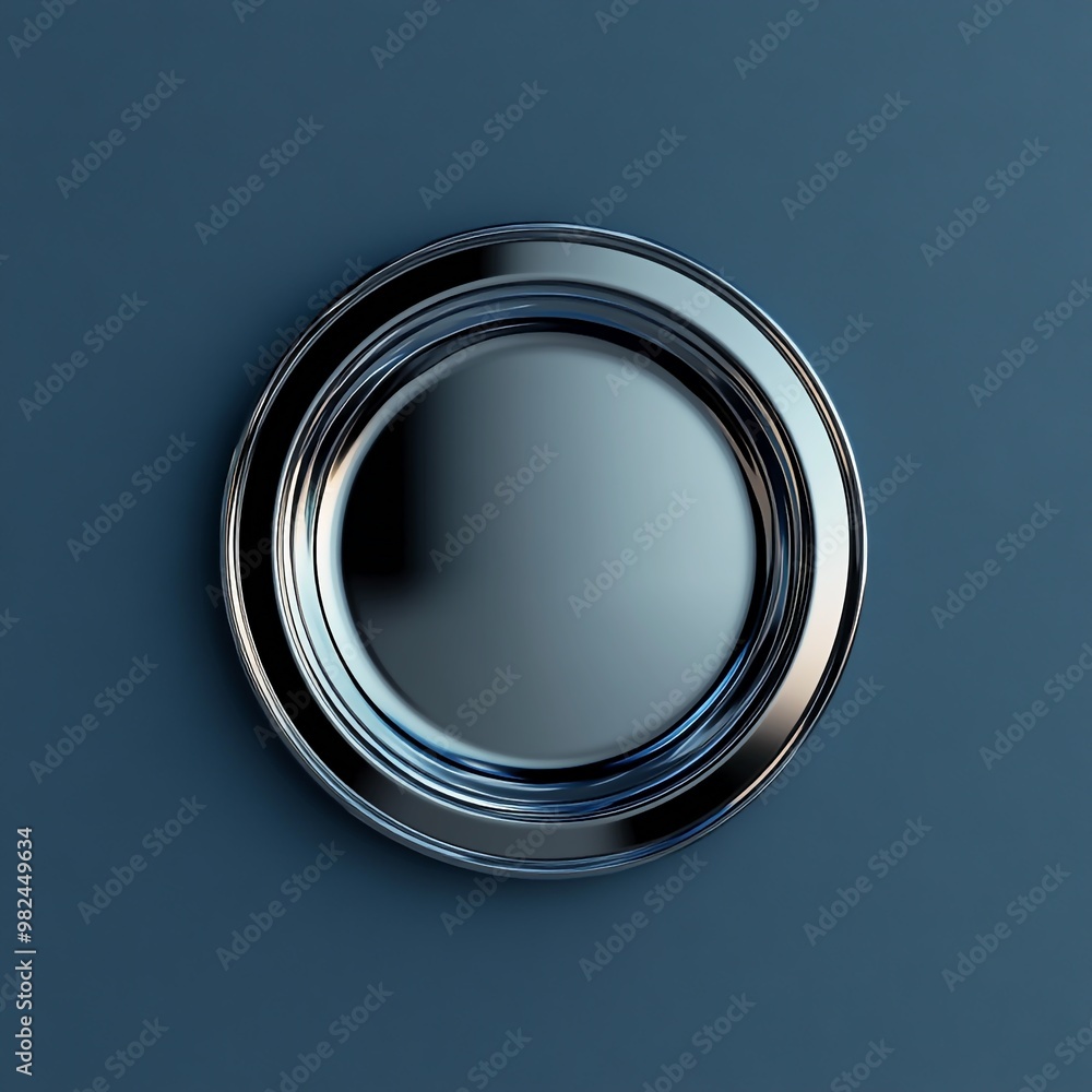 3D Icon: Decorative Silver Plate for Serving Illustration Logo 3D Icon: Decorative Silver Plate for Serving Illustration Logo