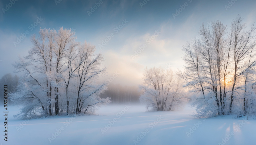 High dynamic range HDR photography of a serene winter morning High dynamic range HDR photography of a serene winter morning