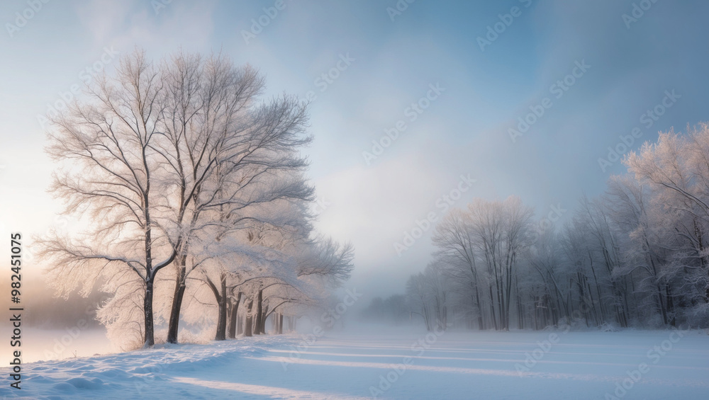 High dynamic range HDR photography of a serene winter morning High dynamic range HDR photography of a serene winter morning