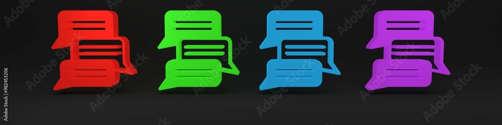 Colorful Online psychological counseling distance icon isolated on black background. Psychotherapy, psychological help, psychiatrist online consulting. Minimalism concept. 3D render illustration Colorful Online psychological counseling distance icon isolated on black background. Psychotherapy, psychological help, psychiatrist online consulting. Minimalism concept. 3D render illustration