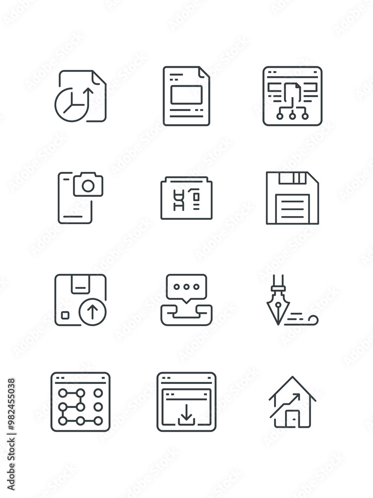 Icons for web and mobile, set of icons for web design, vector illustration Icons for web and mobile, set of icons for web design, vector illustration