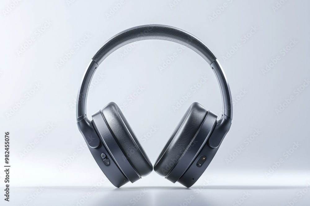 Modern Wireless Headphone Mockup Isolated created with Generative AI Modern Wireless Headphone Mockup Isolated created with Generative AI