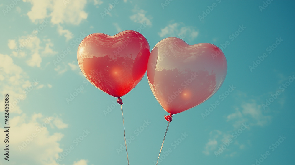 heart shaped balloons in the sky heart shaped balloons in the sky