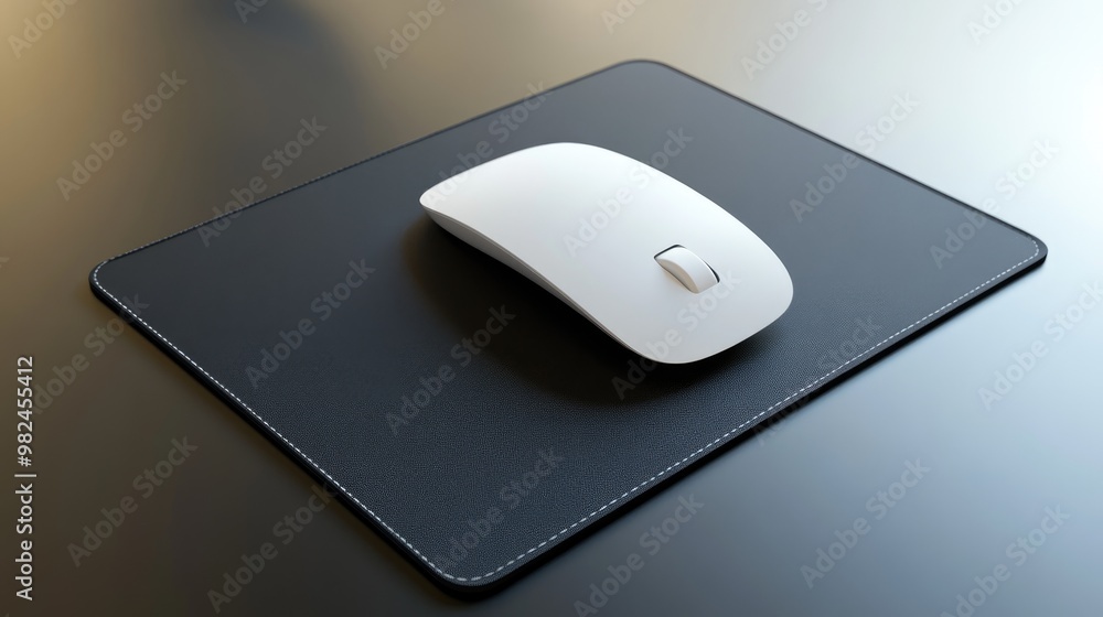 Blank computer mouse pad template 3D rendering Blank computer mouse pad template 3D rendering