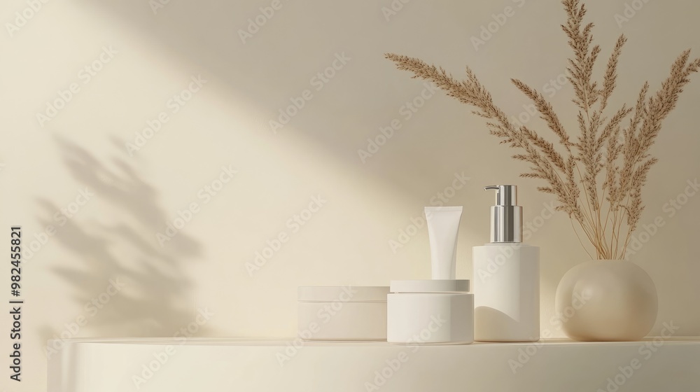 3D rendering of a blank background for showcasing products creams and cosmetics Ideal for product display mockups 3D rendering of a blank background for showcasing products creams and cosmetics Ideal for product display mockups