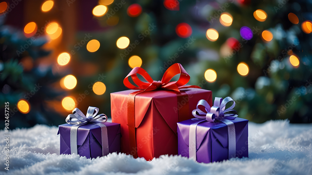 Christmas tree with boxes. Christmas background with gift boxes and balls. Christmas tree with boxes. Christmas background with gift boxes and balls.