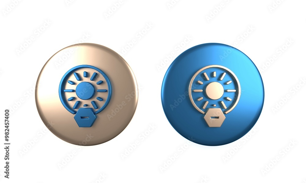 Colorful No direct sunlight icon isolated on white background. Circle button. 3D render illustration Colorful No direct sunlight icon isolated on white background. Circle button. 3D render illustration