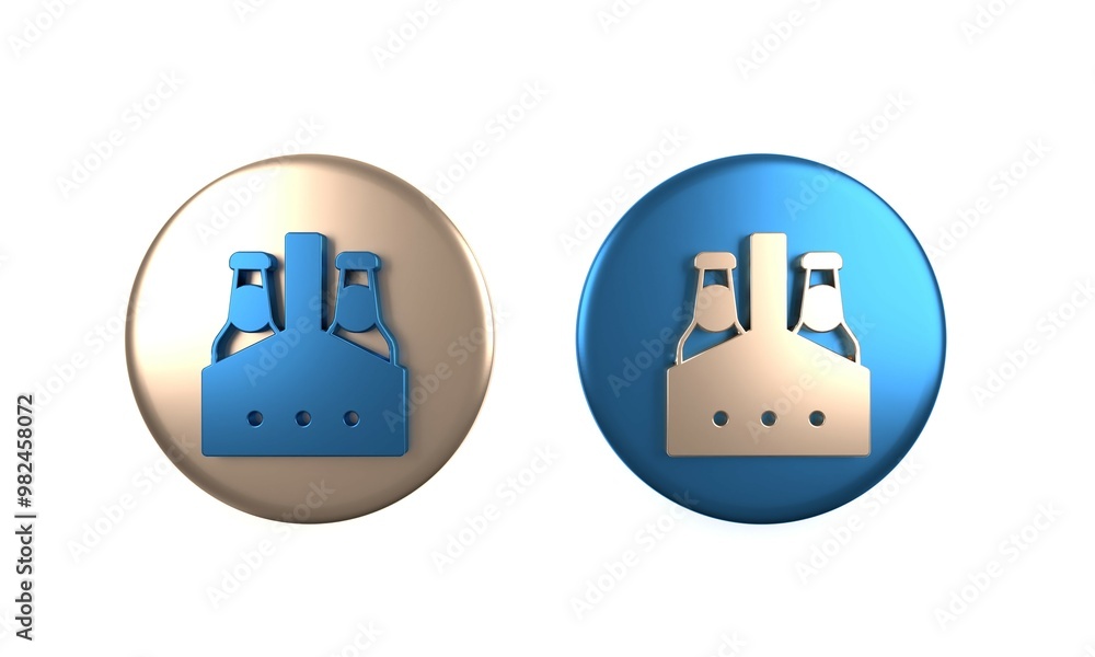 Colorful Pack of beer bottles icon isolated on white background. Case crate beer box sign. Circle button. 3D render illustration Colorful Pack of beer bottles icon isolated on white background. Case crate beer box sign. Circle button. 3D render illustration
